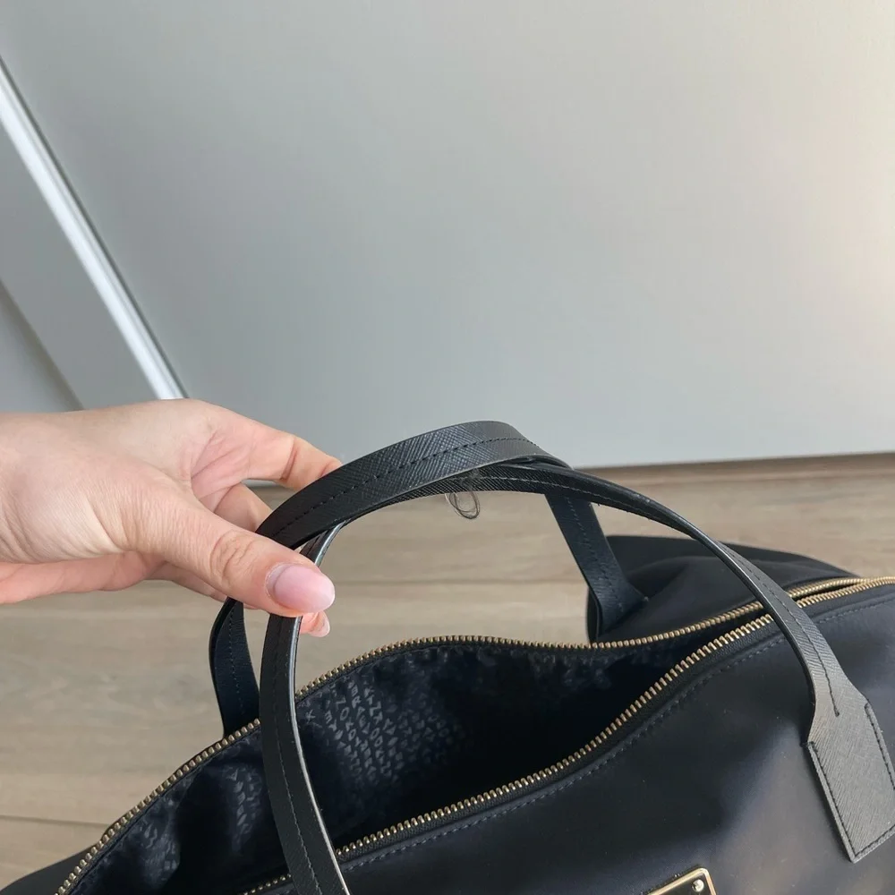 Kate Spade Black Nylon Duffle Bag Weekender